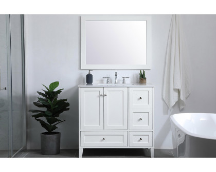 Elegant Bathroom Vanity - White (VF18036WH)