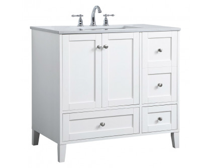 Elegant Bathroom Vanity - White (VF18036WH)