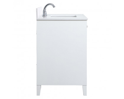 Elegant Bathroom Vanity - White (VF18036WH-BS)