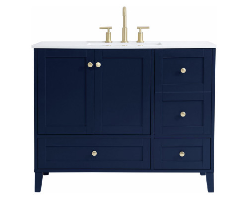 Elegant Bathroom Vanity - Blue (VF18042BL)