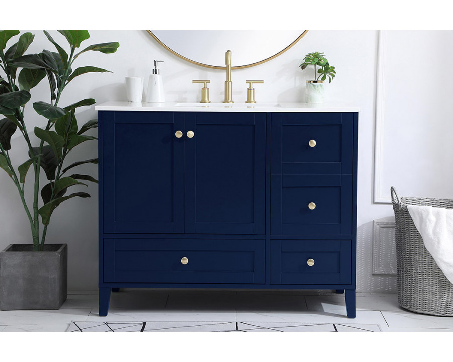 Elegant Bathroom Vanity - Blue (VF18042BL)