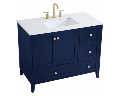 Elegant Bathroom Vanity - Blue (VF18042BL)