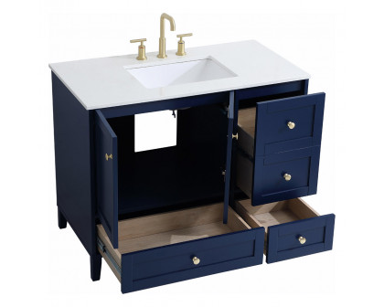 Elegant Bathroom Vanity - Blue (VF18042BL)