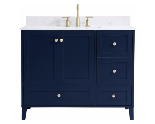 Elegant Bathroom Vanity - Blue (VF18042BL-BS)