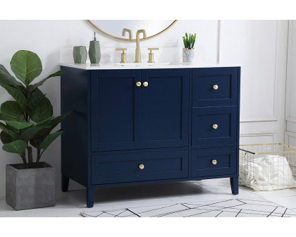 Elegant Bathroom Vanity - Blue (VF18042BL-BS)