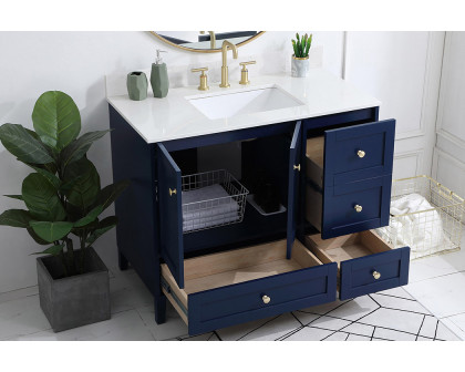 Elegant Bathroom Vanity - Blue (VF18042BL-BS)