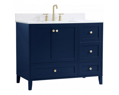 Elegant Bathroom Vanity - Blue (VF18042BL-BS)