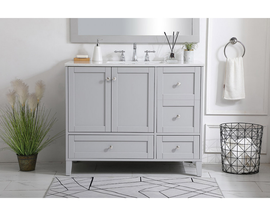 Elegant Bathroom Vanity - Gray (VF18042GR)