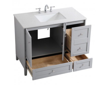 Elegant Bathroom Vanity - Gray (VF18042GR)