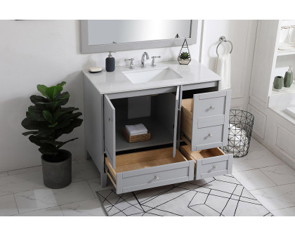 Elegant Bathroom Vanity - Gray (VF18042GR)