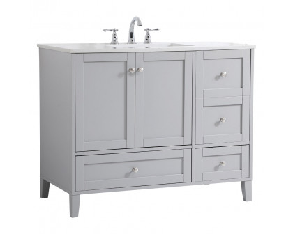 Elegant Bathroom Vanity - Gray (VF18042GR)