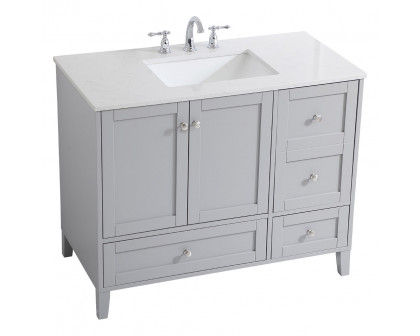 Elegant Bathroom Vanity - Gray (VF18042GR)