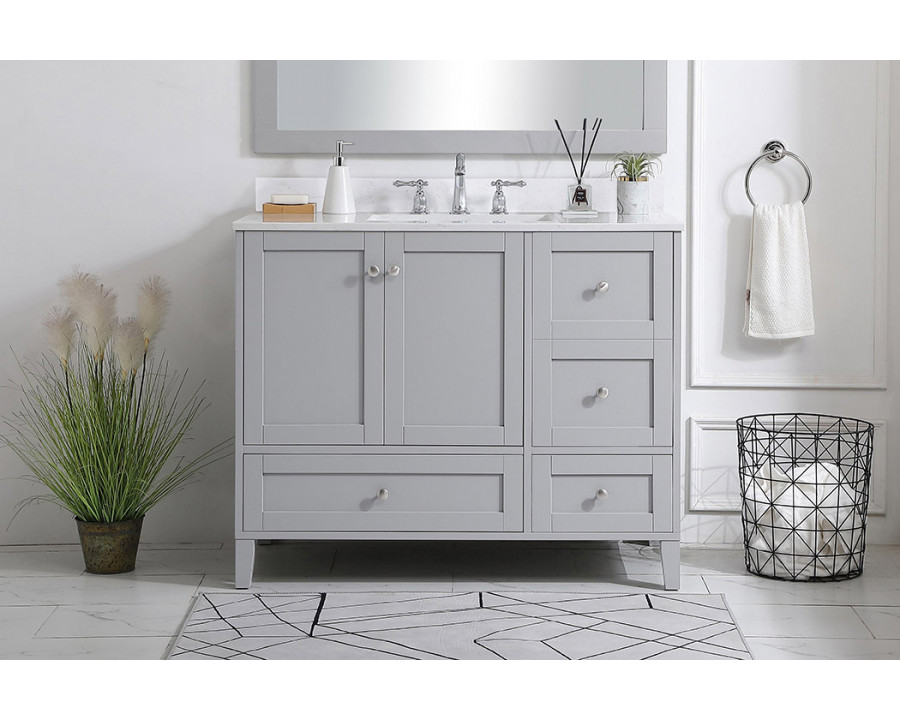 Elegant Bathroom Vanity - Gray (VF18042GR-BS)