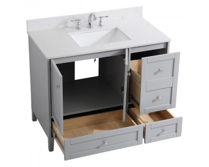 Elegant Bathroom Vanity - Gray (VF18042GR-BS)