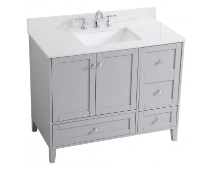 Elegant Bathroom Vanity - Gray (VF18042GR-BS)