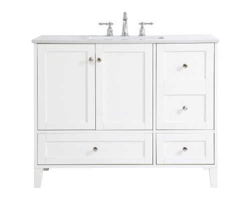 Elegant Bathroom Vanity - White (VF18042WH)