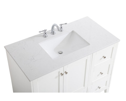 Elegant Bathroom Vanity - White (VF18042WH)