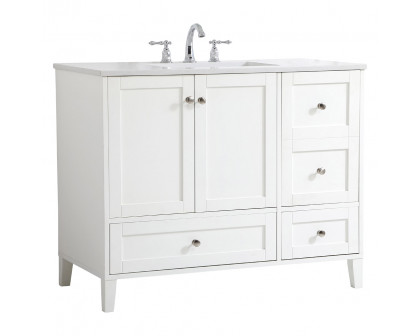 Elegant Bathroom Vanity - White (VF18042WH)