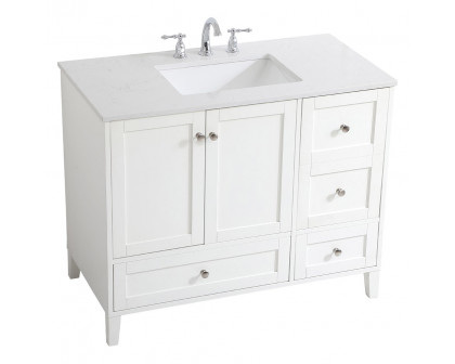 Elegant Bathroom Vanity - White (VF18042WH)