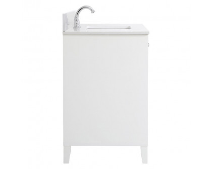 Elegant Bathroom Vanity - White (VF18042WH-BS)