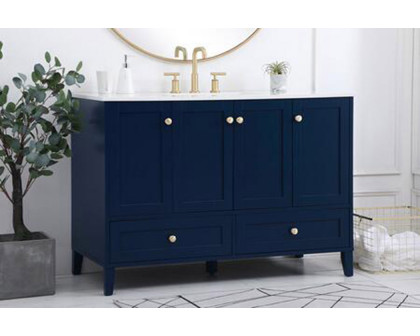 Elegant Bathroom Vanity - Blue (VF18048BL)