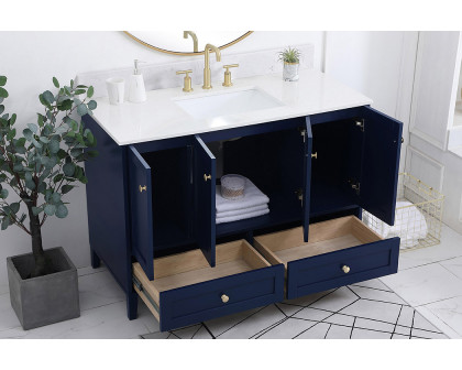 Elegant Bathroom Vanity - Blue (VF18048BL-BS)