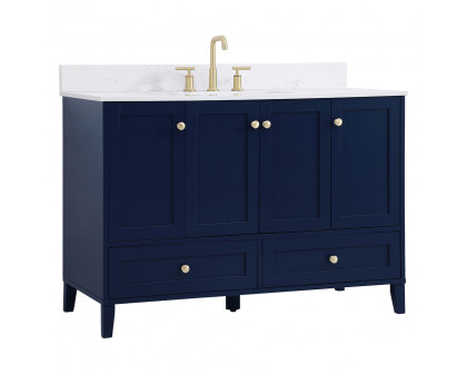 Elegant Bathroom Vanity - Blue (VF18048BL-BS)