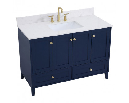 Elegant Bathroom Vanity - Blue (VF18048BL-BS)