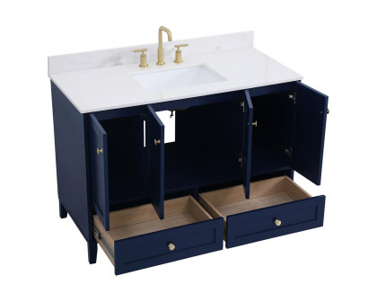 Elegant Bathroom Vanity - Blue (VF18048BL-BS)