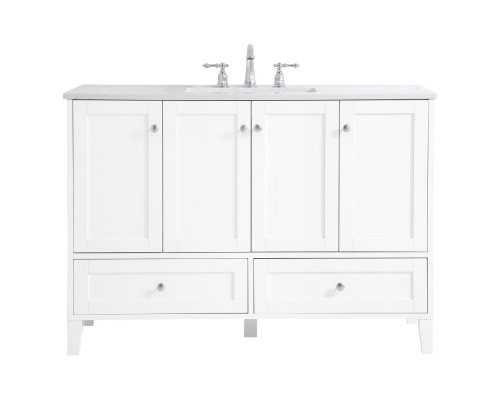 Elegant Bathroom Vanity - White (VF18048WH)