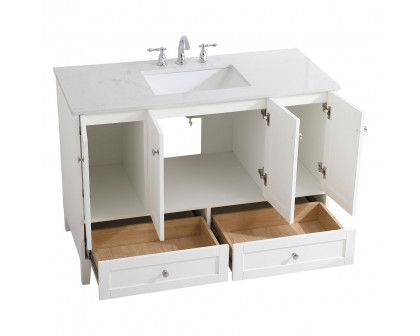 Elegant Bathroom Vanity - White (VF18048WH)