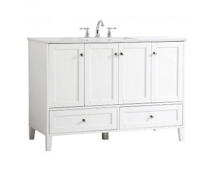 Elegant Bathroom Vanity - White (VF18048WH)