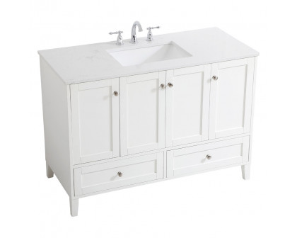 Elegant Bathroom Vanity - White (VF18048WH)