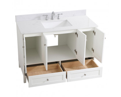 Elegant Bathroom Vanity - White (VF18048WH-BS)