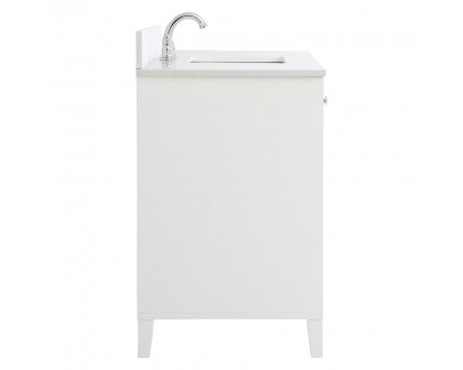 Elegant Bathroom Vanity - White (VF18048WH-BS)