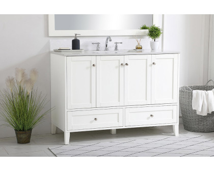 Elegant Bathroom Vanity - White (VF18048WH-BS)