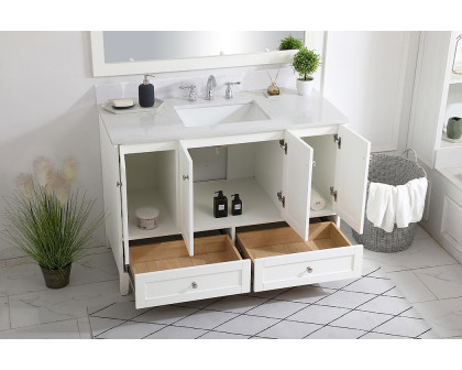 Elegant Bathroom Vanity - White (VF18048WH-BS)