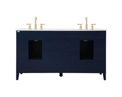 Elegant Bathroom Vanity - Blue (VF18060DBL)