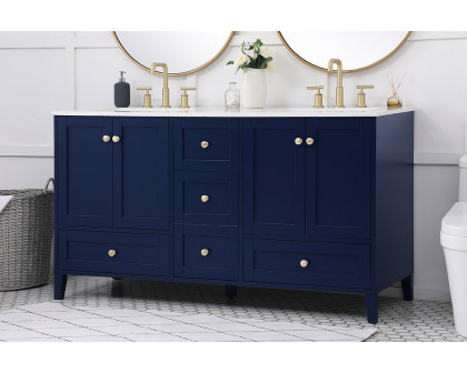 Elegant Bathroom Vanity - Blue (VF18060DBL)