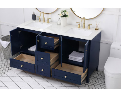 Elegant Bathroom Vanity - Blue (VF18060DBL)