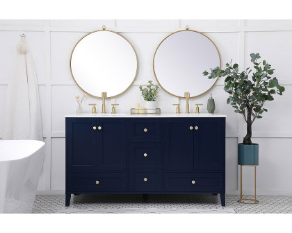 Elegant Bathroom Vanity - Blue (VF18060DBL)