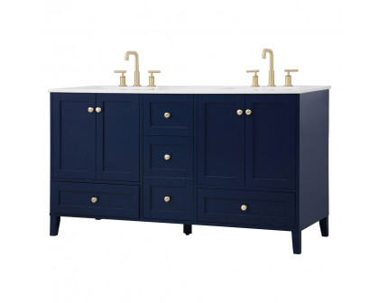 Elegant Bathroom Vanity - Blue (VF18060DBL)