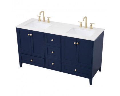 Elegant Bathroom Vanity - Blue (VF18060DBL)