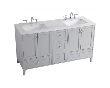 Elegant Bathroom Vanity - Gray (VF18060DGR)