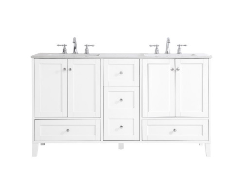 Elegant Bathroom Vanity - White (VF18060DWH)