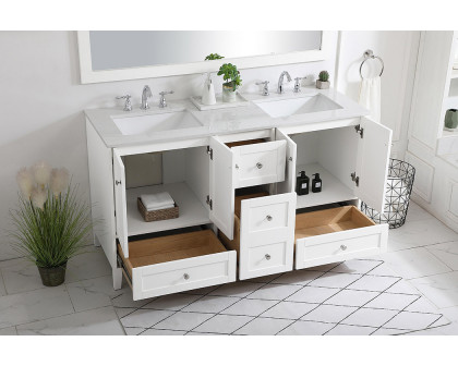 Elegant Bathroom Vanity - White (VF18060DWH)