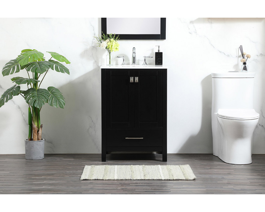 Elegant Bathroom Vanity - Black (VF18824BK)