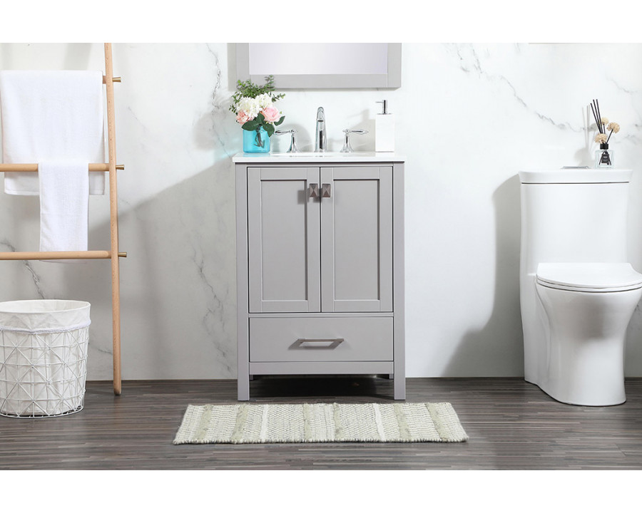 Elegant Bathroom Vanity - Gray (VF18824GR)