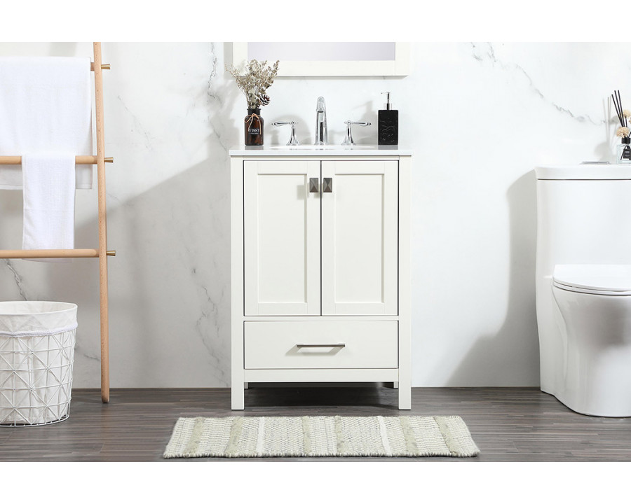 Elegant Bathroom Vanity - White (VF18824WH)