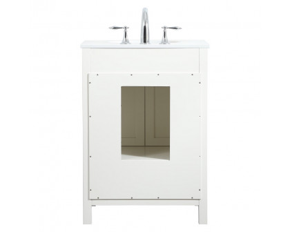 Elegant Bathroom Vanity - White (VF18824WH)